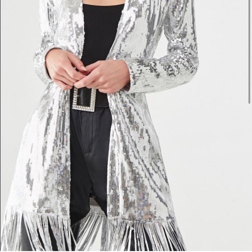 Sequin Fringe Cardigan